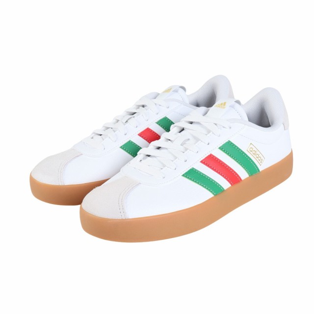 アディダス(adidas)スニーカー VL コート 3.0 ホワイト グリーン