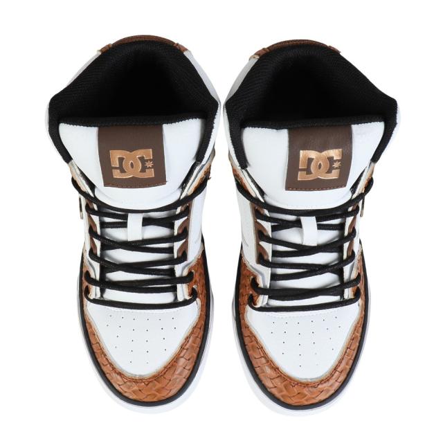 ディーシーシューズ(DC SHOES)スニーカー ボーダーシューズ ピュア ハイトップ SE SN ホワイト ブラウン 25F…_1