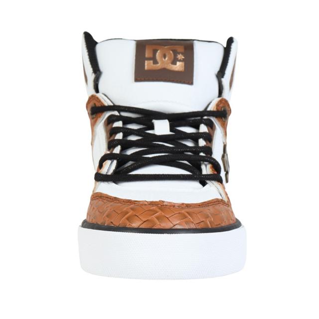 ディーシーシューズ(DC SHOES)スニーカー ボーダーシューズ ピュア ハイトップ SE SN ホワイト ブラウン 25F…_3