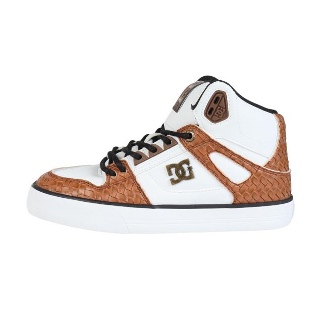 ディーシーシューズ(DC SHOES)スニーカー ボーダーシューズ ピュア ハイトップ SE SN ホワイト ブラウン 25F…_5