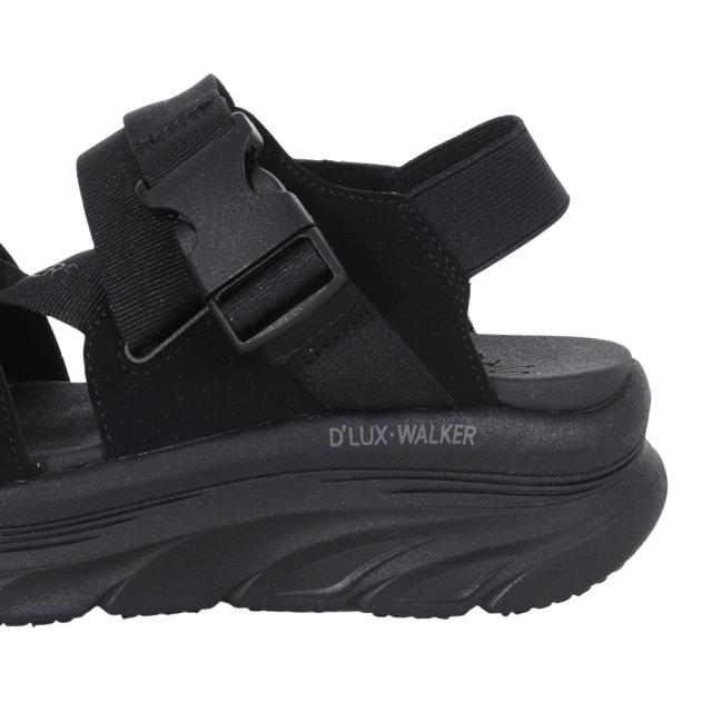 新品未使用　Skechers ブラック クロスストラップ サンダル SKECHERS サンダル レディース 靴 スポーツ 黒 ブラック 厚底