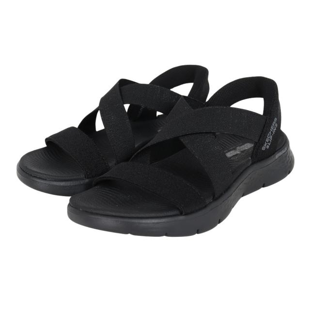 スケッチャーズ(SKECHERS)ストラップサンダル ゴーウォーク フレックス サンダル グリマー ブラック 141489-B…