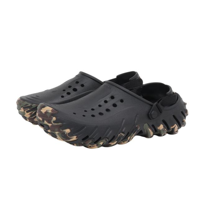 クロックス(crocs)サンダル エコー カモ RO クロッグ Blk/Mlt ブラック 212095-0C4 カジュアルシュ…