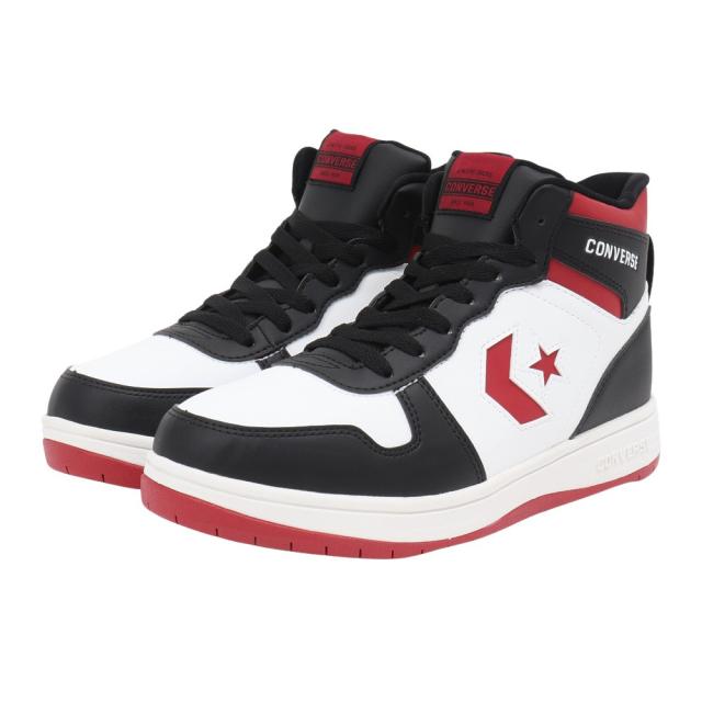 コンバース(CONVERSE)スノーシューズ スノトレ NX1360 ウォータープルーフ ミッドカット W/BK/R レッド …