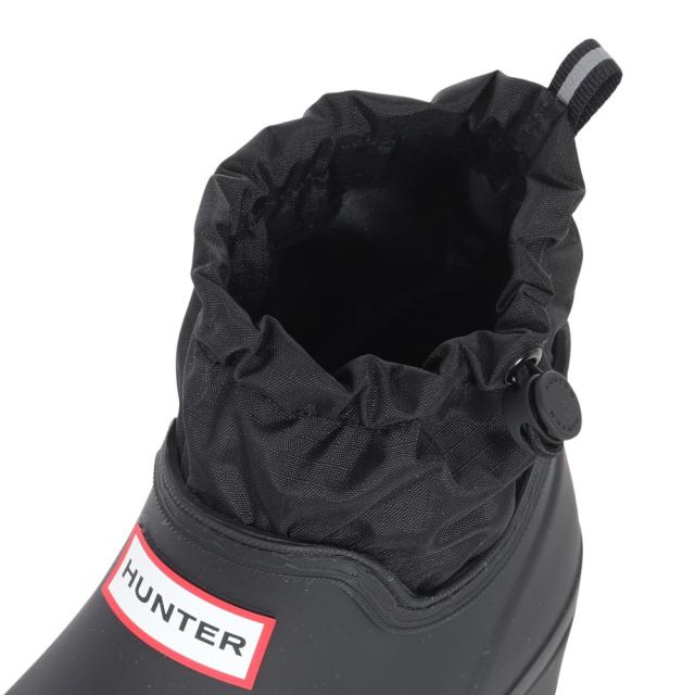 【極美品】HUNTER(ハンター)ショートレインブーツ　ブラック　24cm ハンター HUNTER ユニセックス プレイ ショート トラベル ブーツ