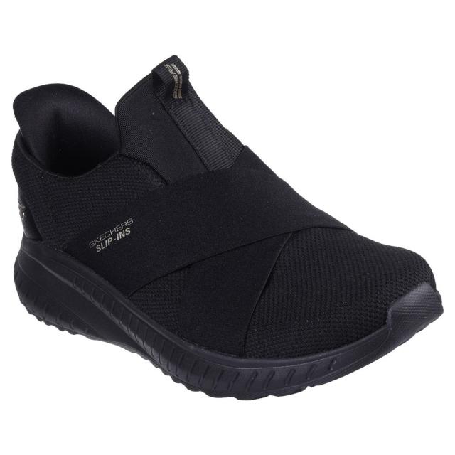 スケッチャーズ(SKECHERS)カジュアルシューズ スリップインズボブススクワッドカオス ブラック 117505W-BBK …