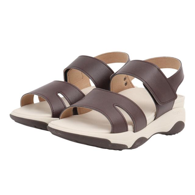 リゲッタ(Re:getA)カジュアルシューズ 軽量厚底サンダル RE3001BRN(Lady’s)