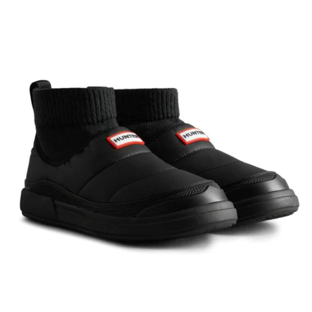 ハンター(Hunter)ブーツ イン/アウト ニッティド カフ スリッパ— ブーツ ブラック WFS2265REN-BLK カ…