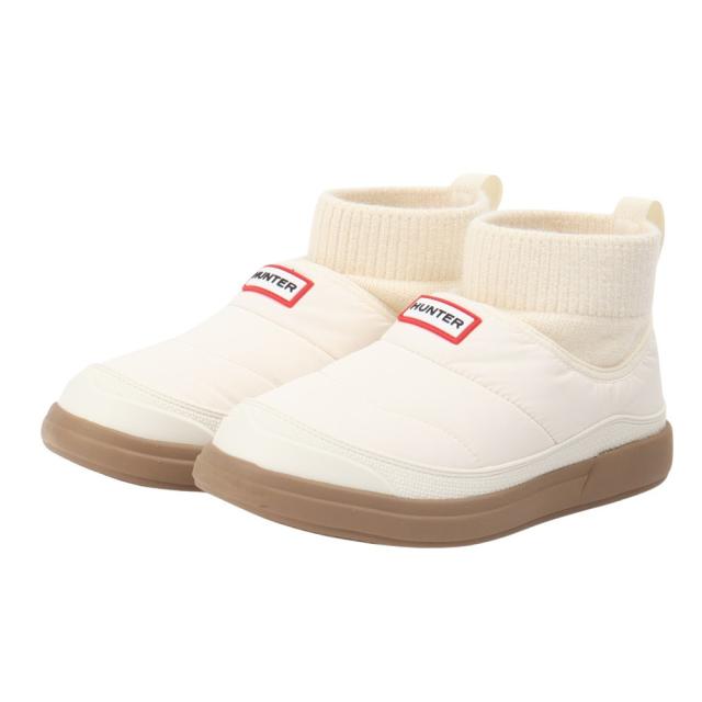 ハンター(Hunter)ブーツ カジュアルシューズ イン アウト パファー ニッテッド カフ オフホワイト WFS2265RE…
