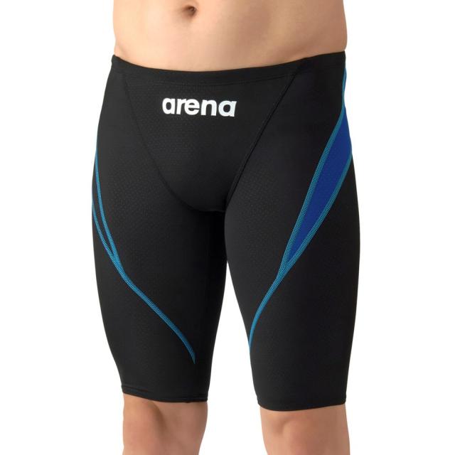 アリーナ(ARENA)競泳水着 メンズ 水泳 レーシングスパッツ ハーフレッグ WA承認モデル 黒×青 SS-LLサイズ AS…