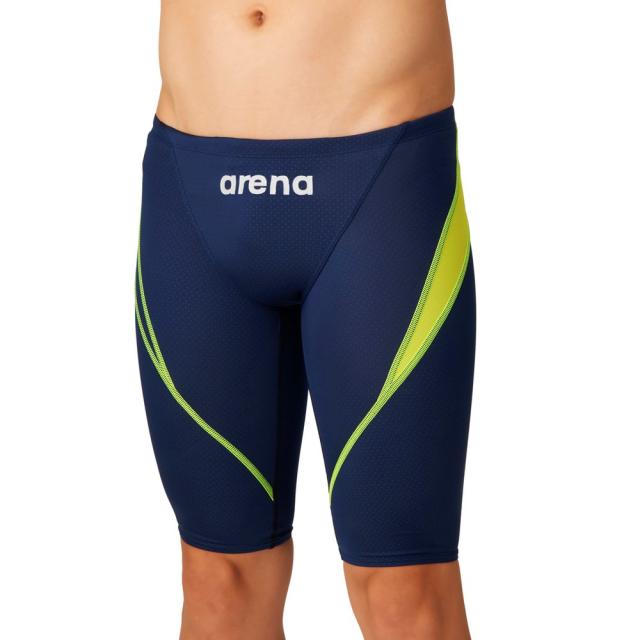 アリーナ(ARENA)競泳水着 メンズ 水泳 レーシングスパッツ ハーフレッグ WA承認モデル 紺×黄 SS-LLサイズ AS…