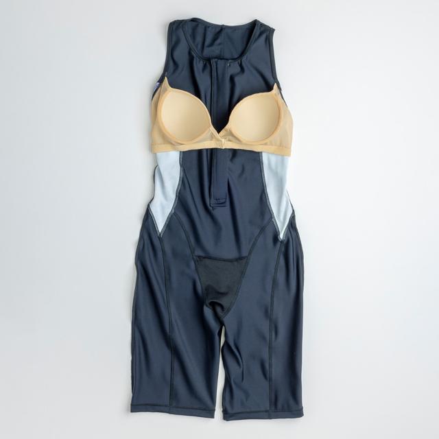 ナイキ(NIKE)フィットネス水着 レディース 水泳 ジップ付きレッグ