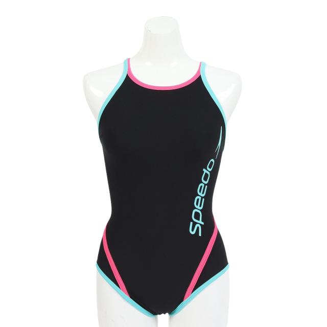 スピード(SPEEDO)競泳水着 水泳 エフシーターンズスーツ 黒 S-LLサイズ STW02550G EM トレーニング水着…