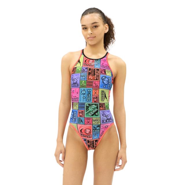 【ポイント5％！9/3 21:00〜22:59限定】スピード(SPEEDO)競泳水着 レディース 水泳 カービィ ドットブロック クロッシェターンズスーツ STW02602 MT…
