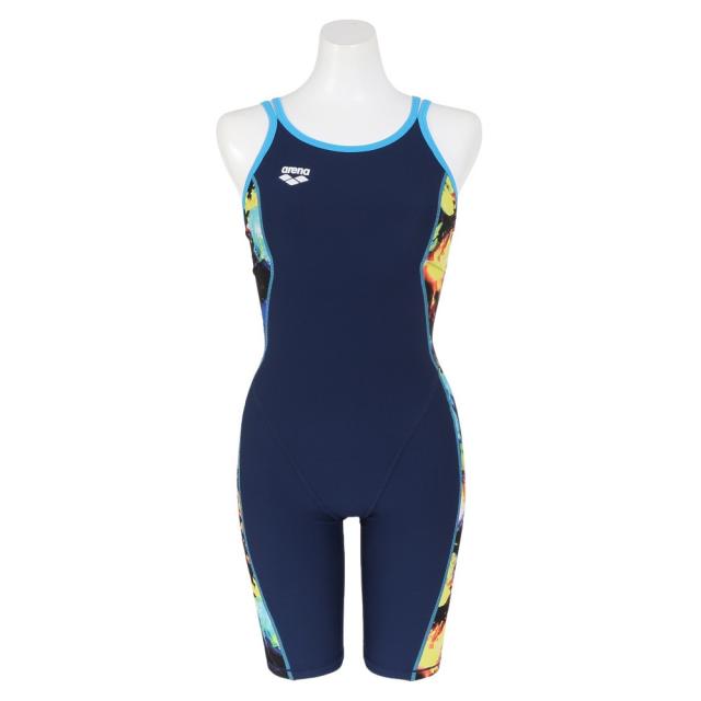 アリーナ(ARENA)競泳水着 レディース 水泳 トレーニングワンピーススパッツ オープンバック ハーフレッグ AS4FWM0…