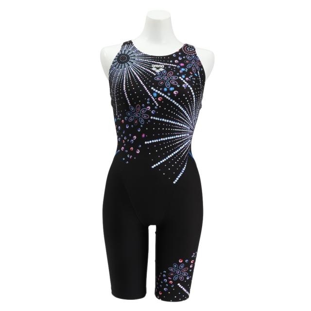 アリーナ(ARENA)競泳水着 レディース 水泳 フィットネスワンピーススパッツ AS5SWF14L BKBL(Lady’s)