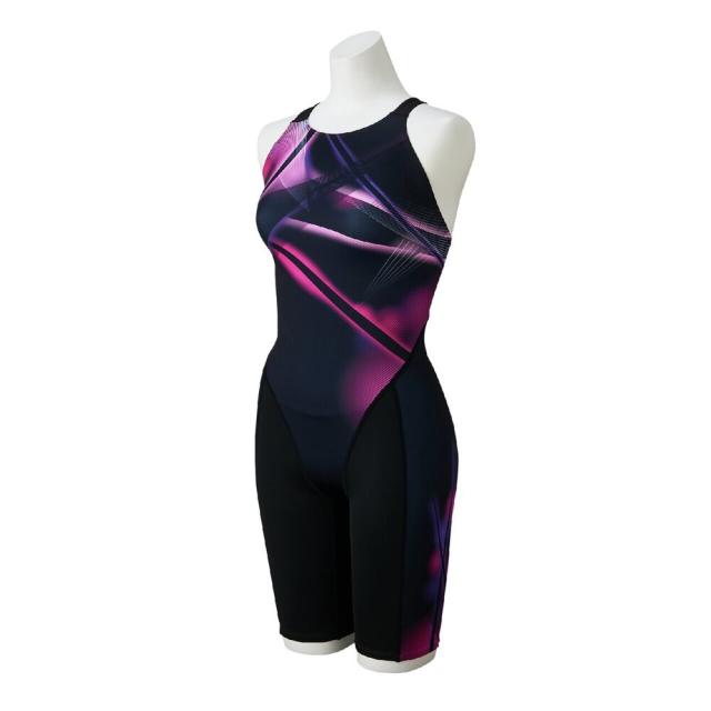 ミズノ(MIZUNO)競泳水着 レディース 水泳 ST Graphic 競泳用ハーフスーツ マスターズバック WA承認 黒×ピ…