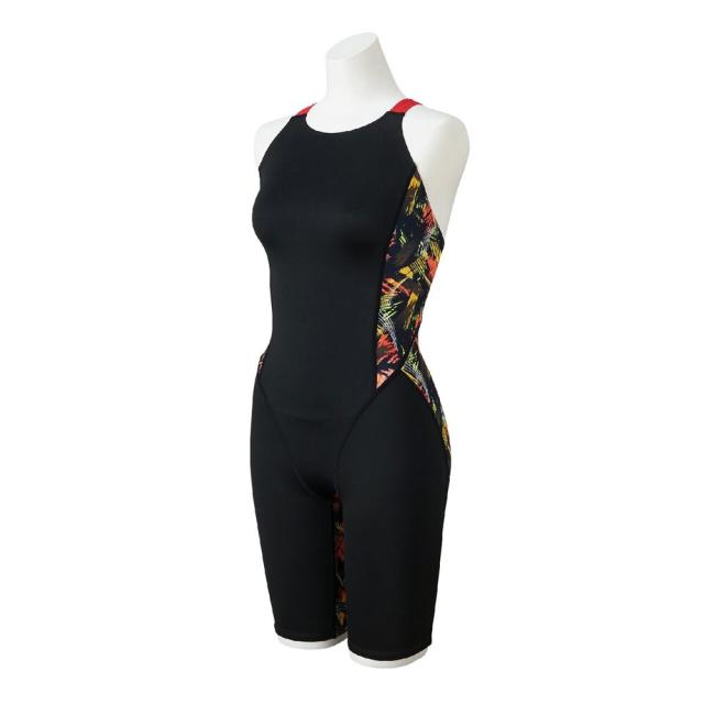 【ポイント5％！5/3 21:00〜22:59限定】ミズノ(MIZUNO)競泳水着 レディース 水泳 ST Graphic ハーフスーツ マスターズバック WA承認 オレンジ×黒…