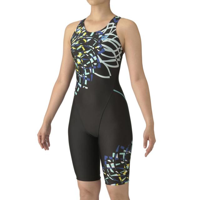 アリーナ(ARENA)フィットネス水着 レディース 水泳 &フィットネスワンピ−ス スパッツ AS5FWF15L BKBL(L…