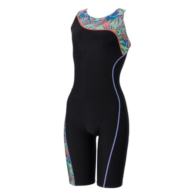 スピード(SPEEDO)フィットネス水着 レディース 水泳 アシンメトリー ルースンニースキン M-LLサイズ 水色 SFW1…