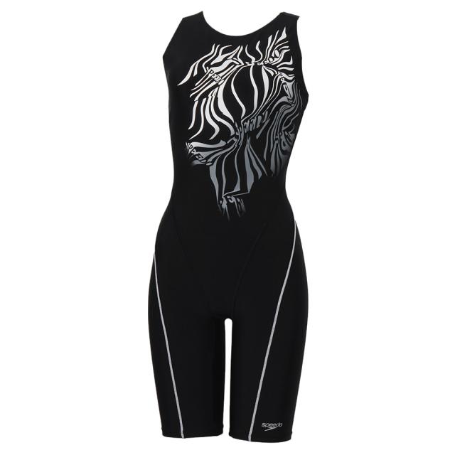 スピード(SPEEDO)フィットネス水着 レディース 水泳 モーフブレンドルースンニースキン 黒×白 M-LLサイズ SFW1…