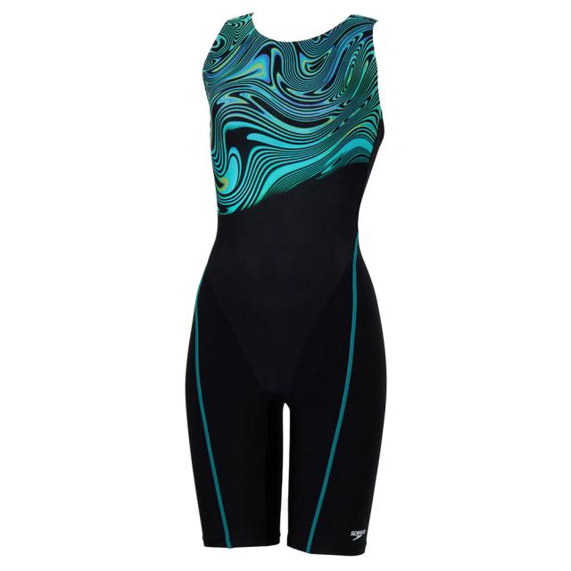 スピード(SPEEDO)オールインワン水着 レディース 水泳 アクアラバルースンニースキン 青 M-LLサイズ SFW1256…