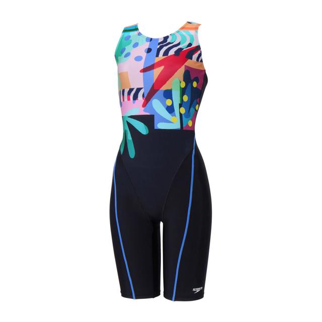 【ポイント5％！5/3 21:00〜22:59限定】スピード(SPEEDO)フィットネス水着 レディース 水泳 ウォーターファン ルースン ニースキン SFW12613 MT(L…