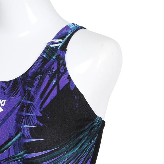 【ポイント10％！】アリーナ(ARENA)フィットネス水着 レディース 水泳 フィットネスワンピース スパッツ AS6SWF05L PPBK(La…_4