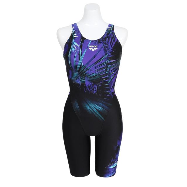【ポイント10％！】アリーナ(ARENA)フィットネス水着 レディース 水泳 フィットネスワンピース スパッツ AS6SWF05L PPBK(La…