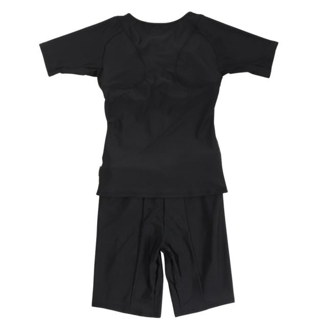 リュウナ(Ryuna)フィットネス水着 レディース 水泳 サイドライン柄半袖