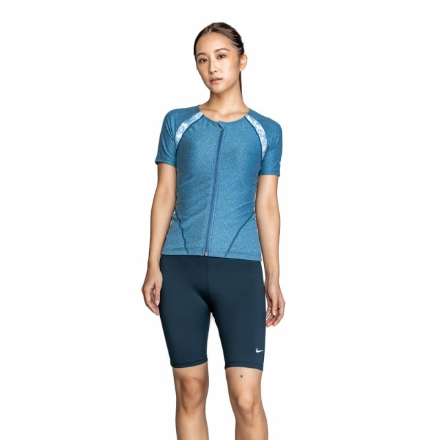 ナイキ(NIKE)フィットネス水着 レディース 水泳 ジップ付き半袖セパレーツ 2993117-390(Lady’s)の通販は