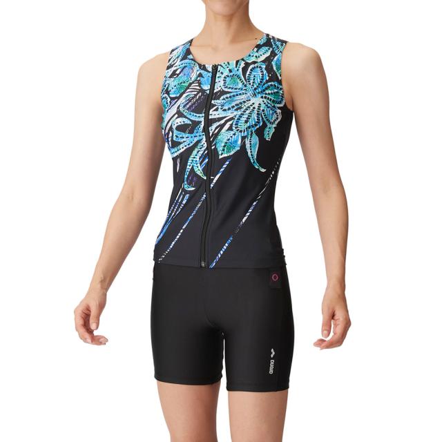 アリーナ(ARENA)フィットネス水着 セパレーツ カバーバック ミドルレッグ 差し込みパッド AS4FWF45W(Lady’…の通販は 12,207円