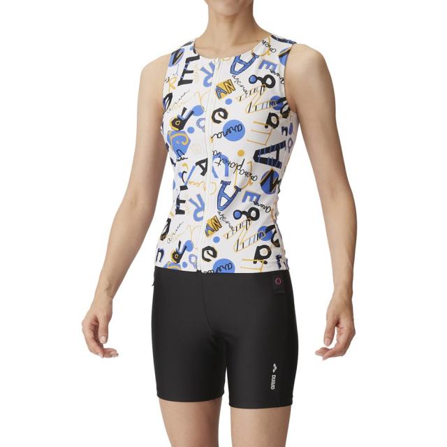 アリーナ(ARENA)フィットネス水着 レディース 水泳 フィットネスセパレーツ AS4FWF51W WHBK ホワイト ブラ…の通販は 12,206円