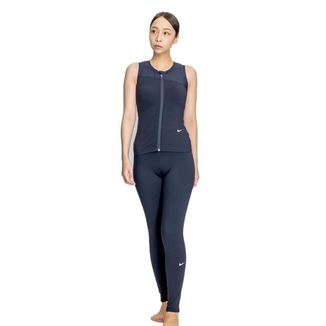 【ポイント5％！ 7/3 21:00〜22:59限定】ナイキ(NIKE)フィットネス水着 レディース 水泳 ジップ付き袖なしレギンスセパレーツ 2993127-009(Lady’s)