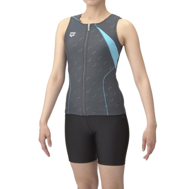 アリーナ(ARENA)フィットネス水着 レディース 水泳 フィットネス セパレーツ グレー×黒 M-3Lサイズ AS5SWF4…