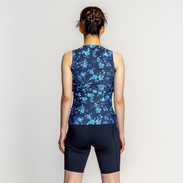 ナイキ(NIKE)フィットネス水着 水泳 総柄ジップ付きセパレーツ 上下 