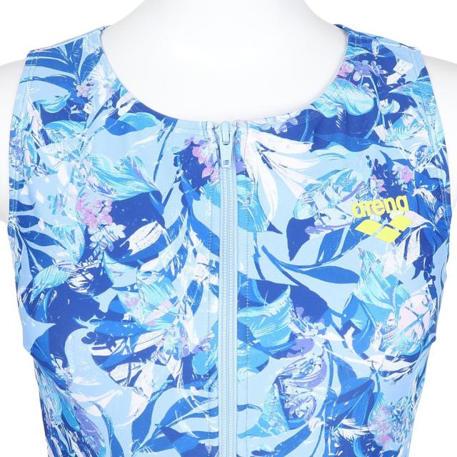 【ポイント10％！】アリーナ(ARENA)フィットネス水着 水泳 フィットネスセパレート 上下セット カバーバック 黒×青 S-3Lサイズ AS5…_4
