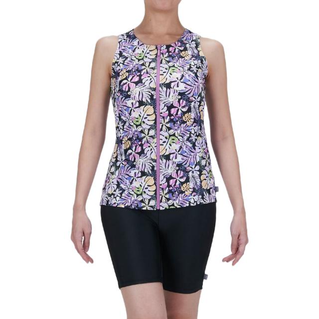 【ポイント5％！5/3 21:00〜22:59限定】ミズノ(MIZUNO)アクアフィットネス用水着 レディース 水泳 ドレスアップスイム FWセパレーツ めくれにくいボタン付 N…