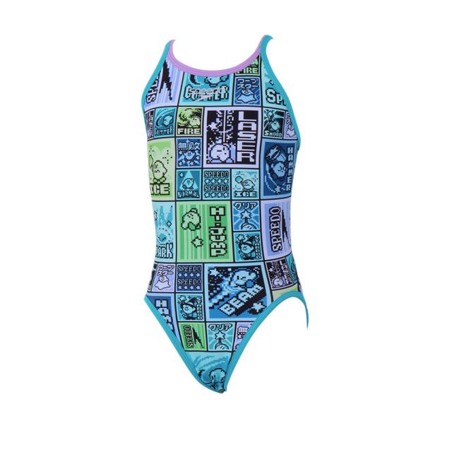 スピード(SPEEDO)競泳水着 ジュニア 女子 水泳 カービィ ドットブロック ターンズスーツ STG02602 BL(Jr)