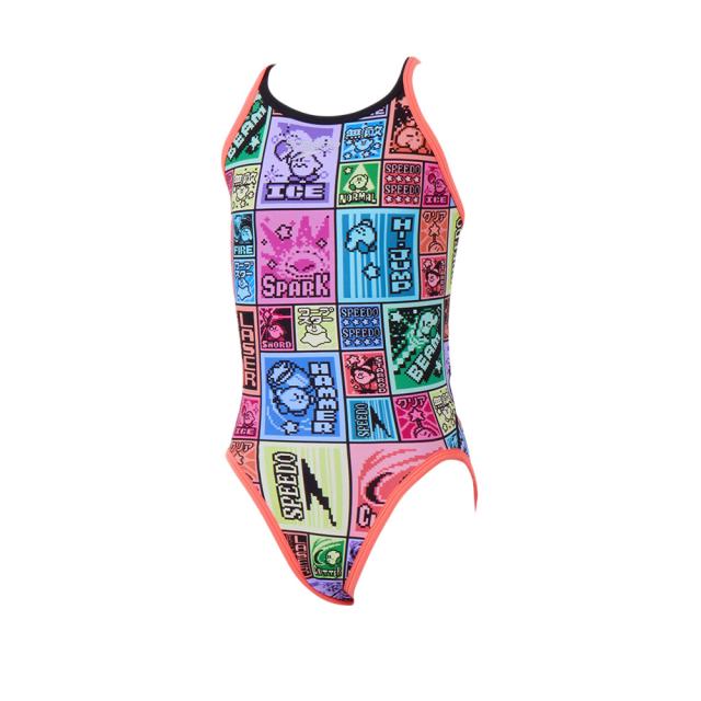 スピード(SPEEDO)競泳水着 ジュニア 女子 水泳 カービィ ドットブロック ターンズスーツ STG02602 MT(Jr)