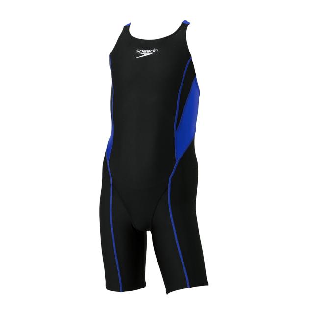 スピード(SPEEDO)水着 ジュニア 女子 水泳 FLEX Z2 KNEE WA承認 黒 青 130-140センチ SCG1…