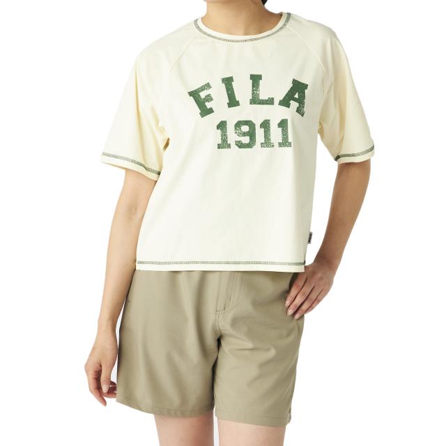 フィラ(FILA)水着 カバーアップTシャツ タンキニ 4点セット 325601-CRM(Lady’s)