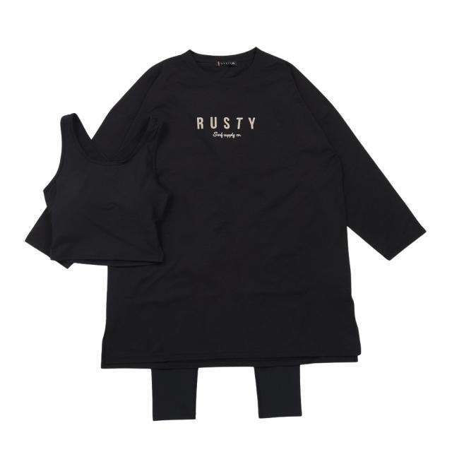 ラスティ(RUSTY)水着 レギンス 3点セット 926800BK(Lady’s)