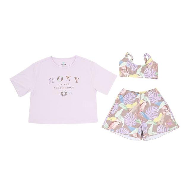 ROXY ロキシー★キッズ 水着 3点セット 半袖 ラッシュTシャツ付 150 ロキシー（ROXY）ジュニア キッズ 水着 3点セット 半袖 ラッシュ