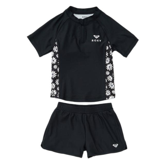 ロキシー(ROXY)BRIGHT RIDE ラッシュ&ショーツ セット 26SPTSW261101BBK(Jr)
