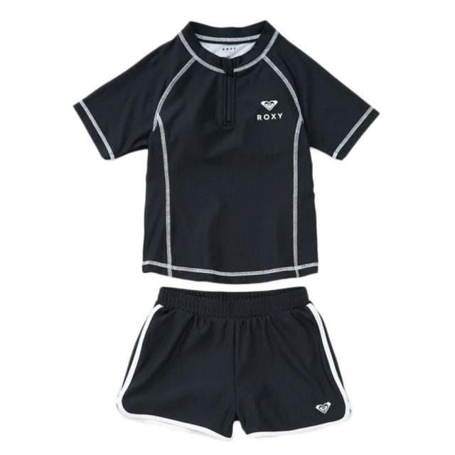 ロキシー(ROXY)BRIGHT RIDE ラッシュ&ショーツ セット 26SPTSW261101BLK(Jr)