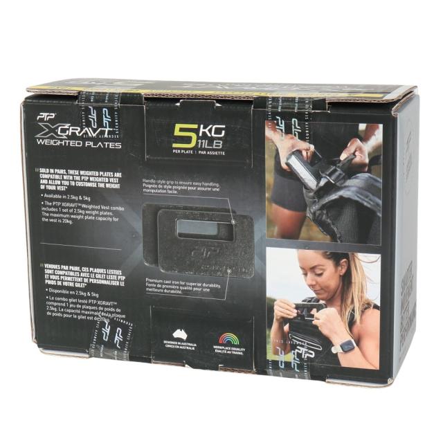 PTP(PTP)XGRAVTウェイトプレート5kg 2個入 重り ウエイトベスト用 加重