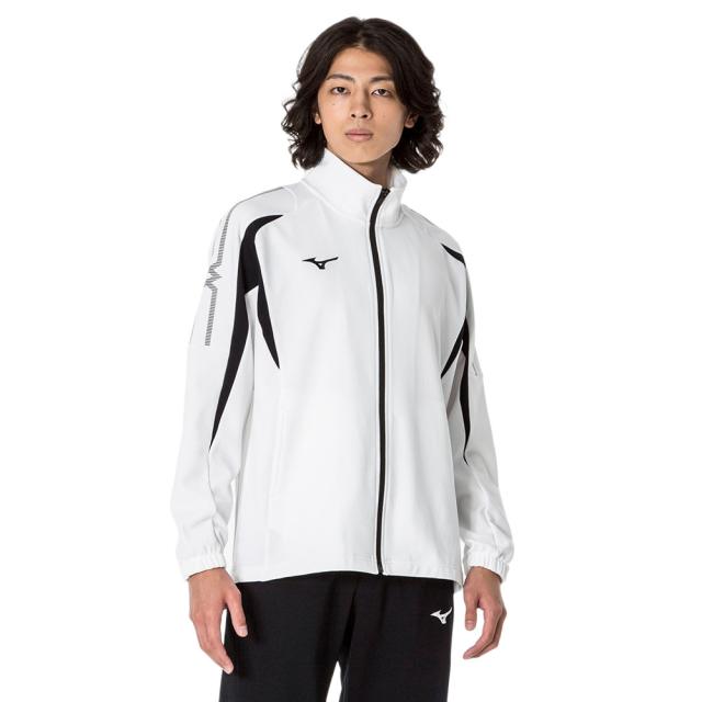 MizunoPro ジャケット Mサイズ 青白 ミズノ(MIZUNO)MCライン ウォームアップジャケット 32MCA14001