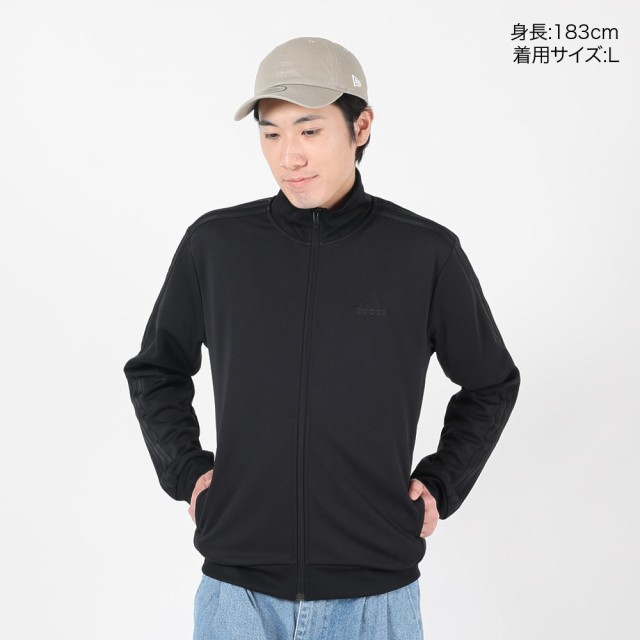アディダス(adidas)ジャケット ジャージ ブラック 黒 スリー