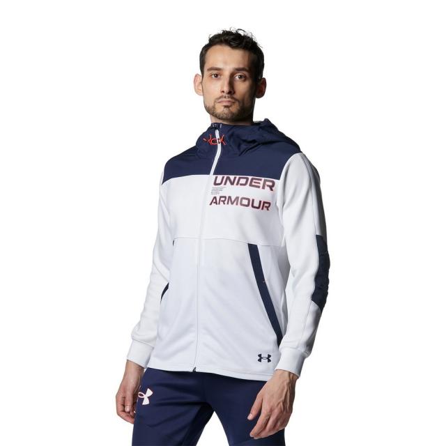 メンズニットハイブリッドフルジップジャケット XL（1381339） UNDER ARMOUR（アンダーアーマー）UAアーマーニット